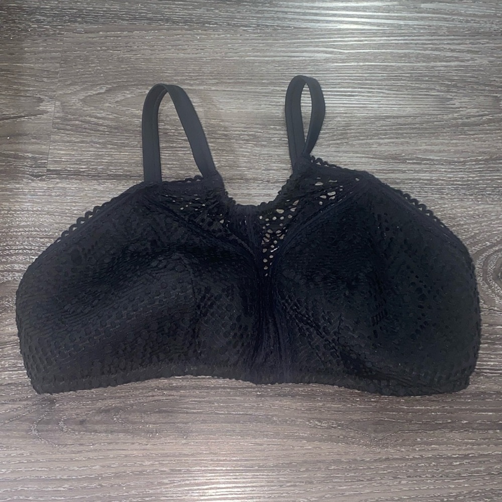 3/$30 Adore me one size halter style swim‎ top black